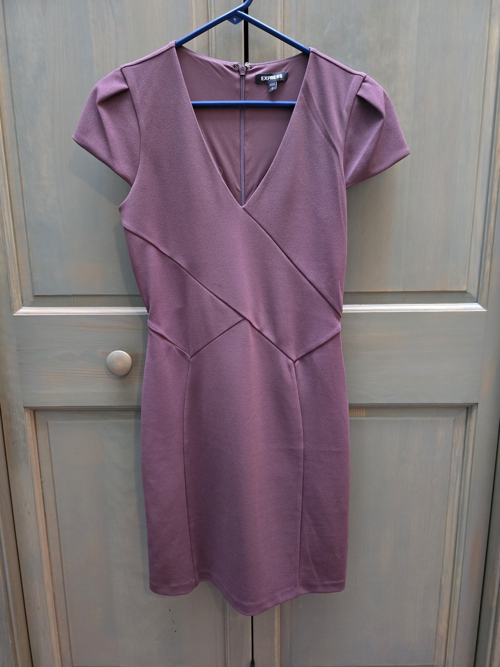 Express Mauve Sheath Dress with V-Neck